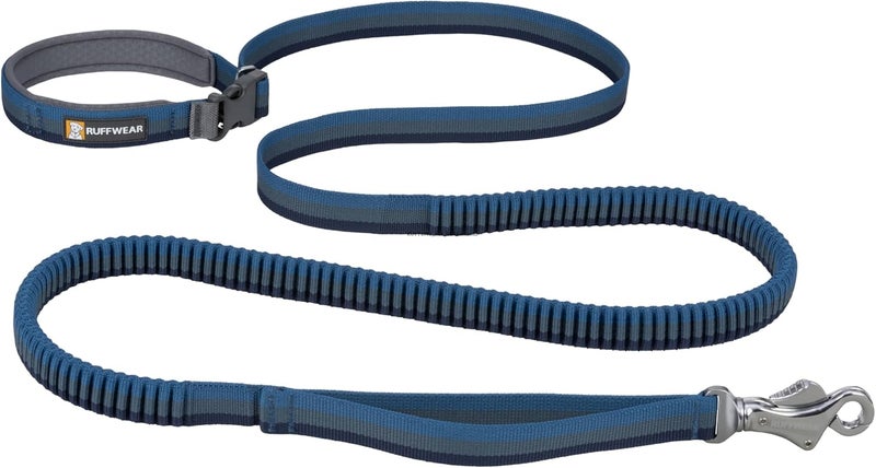 RUFFWEAR , Roamer Bungee Dog Leash for Running, Biking or Hiking, Can be Used Hand-Held or Hands-Free, Orion Blue, 7.3'-11' - Image 1